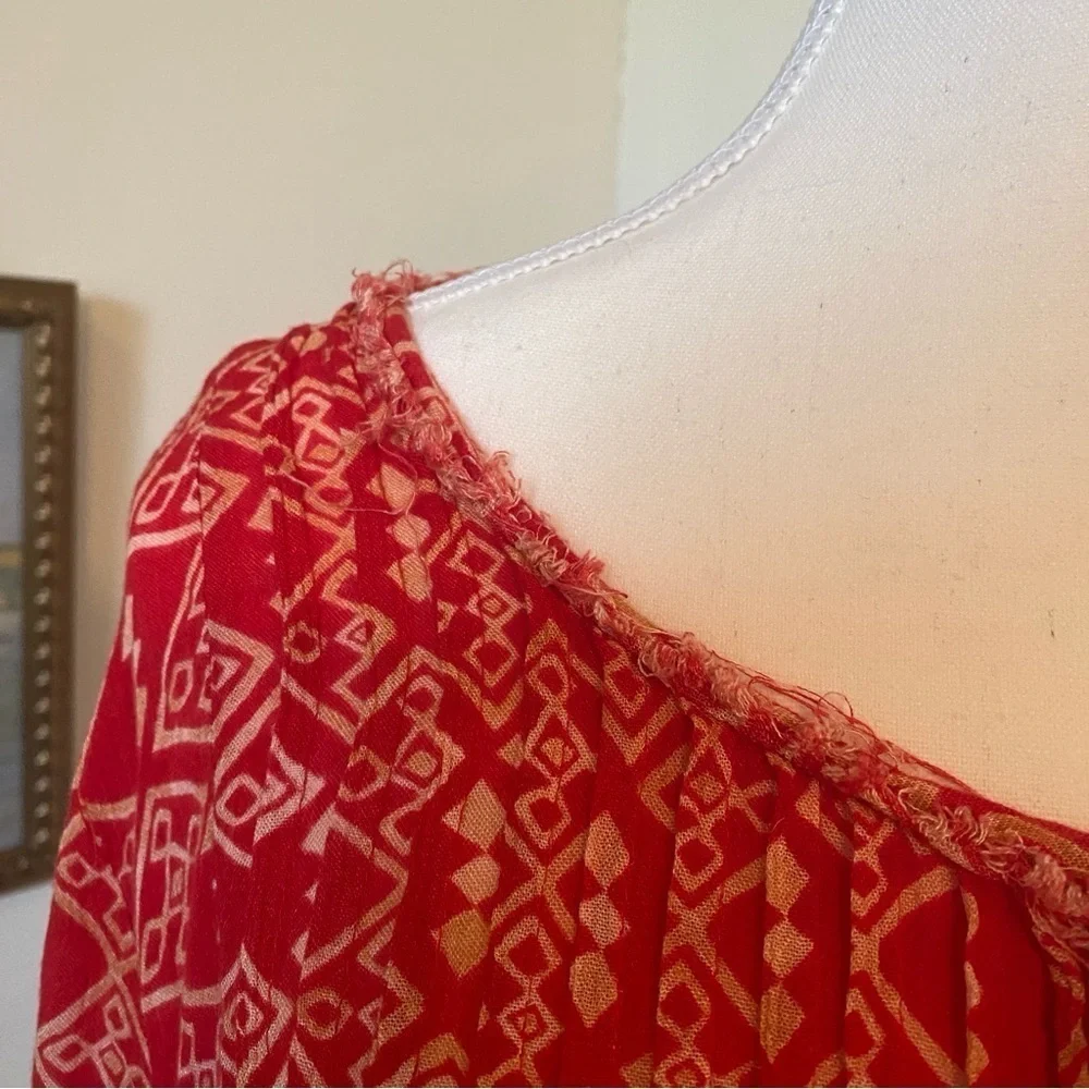 Free People • Red Pintuck Marlow Swing Dress • Size M